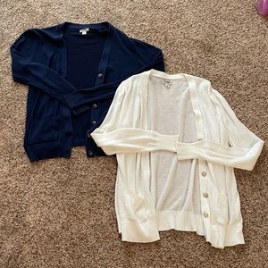 Lot of 2 Light Weight Old Navy Boyfriend Cardigans